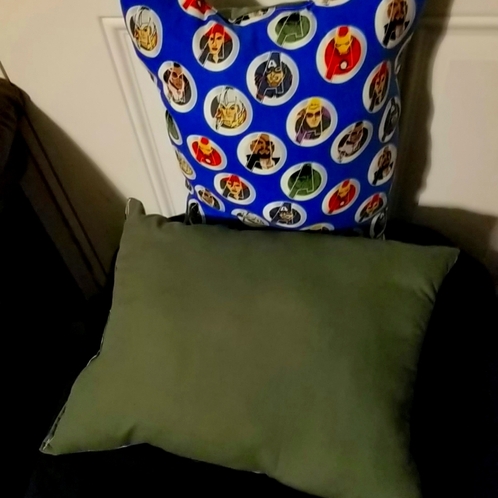 2 Handmade Avengers pillows.